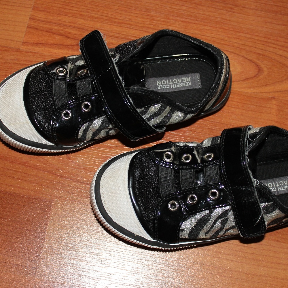 Kenneth Cole Girls Sneakers Glitter Sequins Shoes - Picture 4 of 8